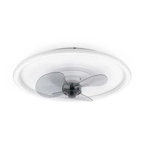 Noaton 13045W Puppis, biela, stropný ventilátor so svetlom