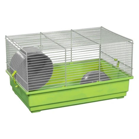 Klietka pre m. hlodavce sedo-zelena, vybava zelena 39*25,5*22cm Small Animals