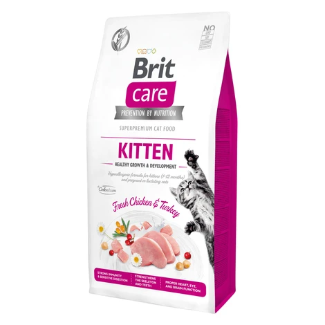 Brit Care granuly Cat Grain-Free Kitten Healthy Growth & Development kura a morka 7 kg
