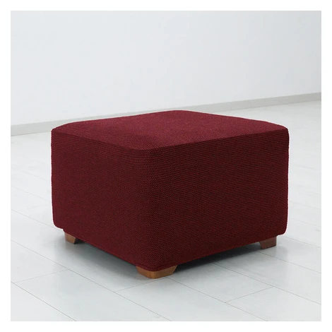 Super strečové poťahy HARMONIA bordó taburetka (40 - 60 cm) Nueva Textura