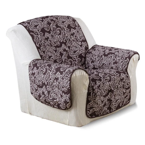 Prikrývky s opierkami čokoládové kreslo - sedák 57 cm decoDoma