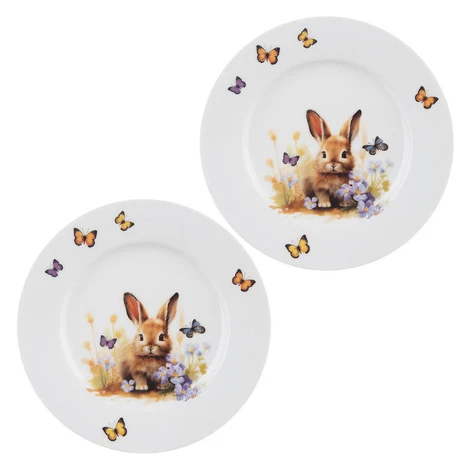 Sada porcelánových dezertných tanierov JAR zajac 20 cm 2 ks Orion