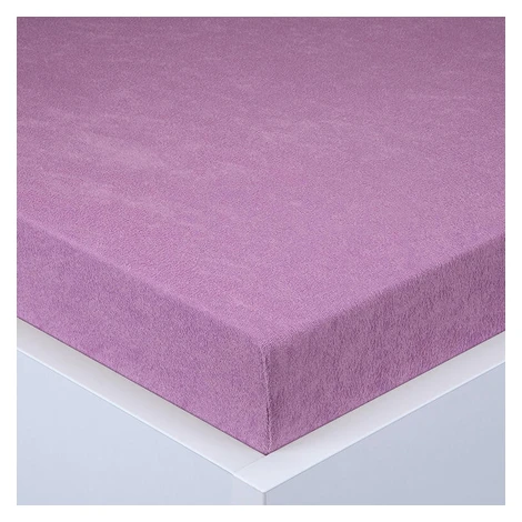 Napínacia plachta na posteľ froté EXCLUSIVE fialová 90 x 200 cm decoDoma