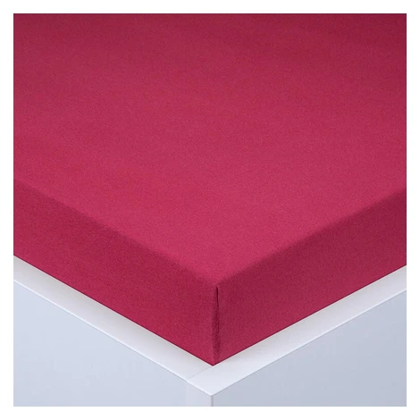 Napínacia plachta na posteľ jersey EXCLUSIVE vínová sada 2 ks 90 x 200 cm decoDoma