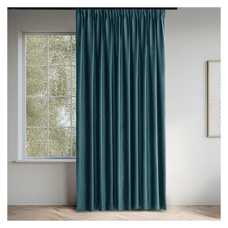 Zamatový záves FILUMI petrolejový 140 x 250 cm sada 2 ks decoDoma