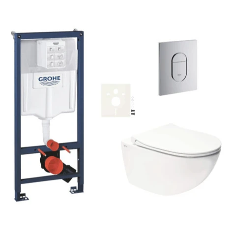 Závesný WC set do ľahkých stien / predstenová montáž SAT Infinitio SIKOGRSIN11A GROHE