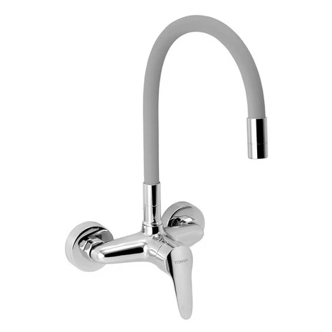 Novaservis Titania Iris New drezová batéria so silikónovým ramienkom 150 mm striebrošedá-chróm 9