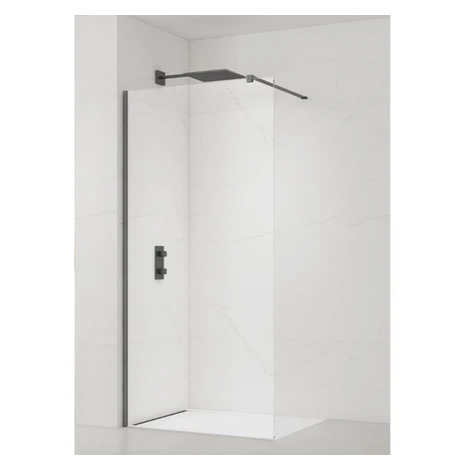 Sprchová zástena Walk-in 100 cm SAT vo farbe profilu PVD Gun metal SATBWI100PRGM