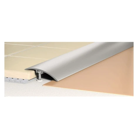 Lišta prechodová Havos chróm, hliník elox, dĺžka 90 cm, výška hrany 15 mm, LP4ALE90