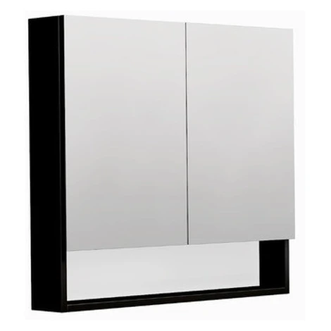 Zrkadlová skrinka SAT Cube Way 80x72 cm lamino čierna GALCU3D80HP