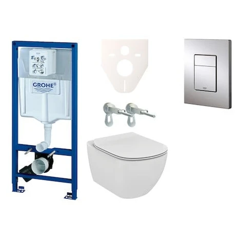 Cenovo zvýhodnený závesný WC set GROHE do ľahkých stien / predstenová montáž + WC Ideal Standard