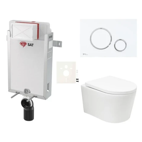 Závesný WC set na zamurovanie SAT BREVIS SIKOSZBRTOR76
