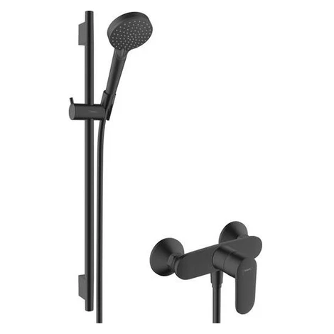 Sprchová batéria Hansgrohe Vernis Blend so sprchovacím setom 150 mm čierna matná 26958670