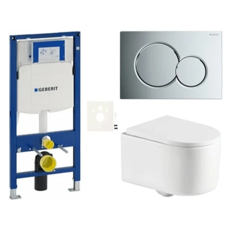Závesný WC set Geberit do ľahkých stien / predstenová SAT SIKOGESTOR72S01CR