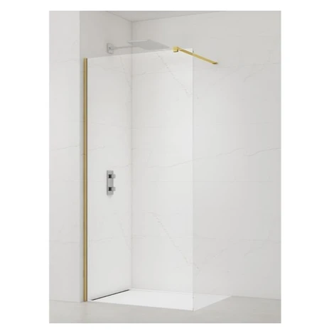 Sprchová zástena Walk-in 100 cm SAT vo farbe profilu zlatá lesk SATBWI100PRZ