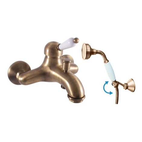 Vaňová batéria RAV Slezák LABE so sprchovacím setom 150 mm stará mosadz L554.5/2SM RAV SLEZÁK