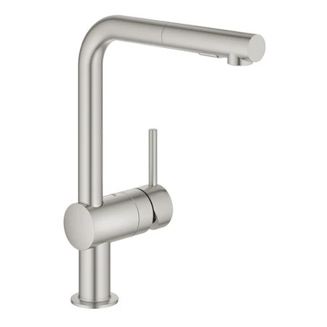 Grohe Minta drezová batéria s vyťahovacou sprškou supersteel 30274dc0 G30274DC0