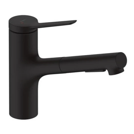 Hansgrohe Zesis drezová batéria s vyťahovacou spŕškou, 2 prúdy čierny mat 74800670