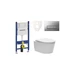 Cenovo zvýhodnený závesný WC set Geberit do ľahkých stien / predstenová montáž + WC SAT Brevis S