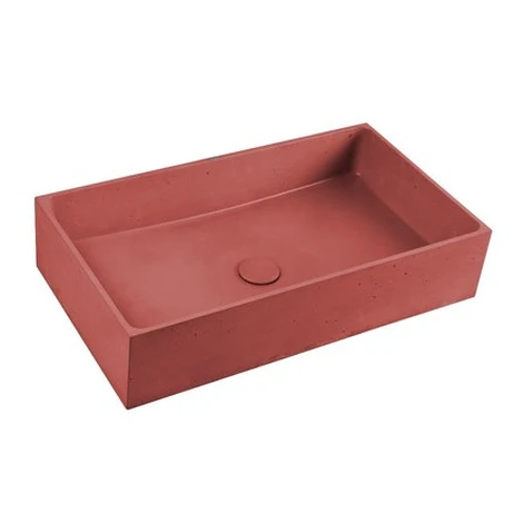 Umývadlo na dosku SAT Cemento 64x37 cm terakota bez prepadu CEM6437T