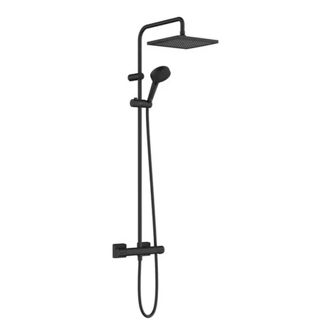 Hansgrohe Vernis Shape sprchový systém na stenu s termostatickou batériou matná čierna 26427670