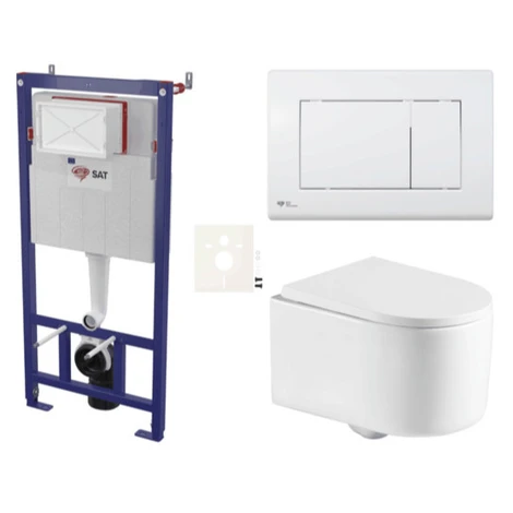 Závesný WC set do ľahkých stien / predstenová SAT SIKOSSREX7220K