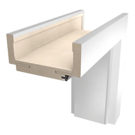 Obložková zárubňa DRE 80 cm pre hrúbku steny 14-16 cm biela ľavá O4BLAK80L