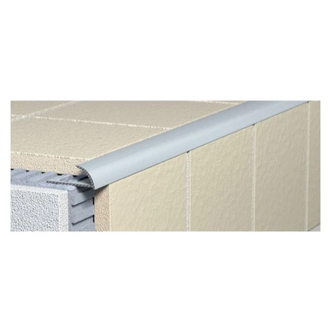 Lišta ukončovací "oblá" Havos, hliník elox, dĺžka 250 cm, výška hrany 12 mm, ALEO12250