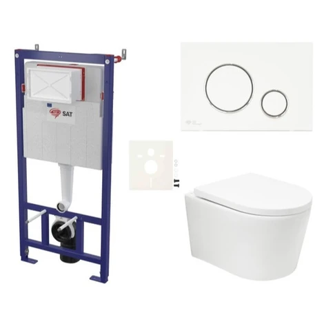 Závesný WC set do ľahkých stien / predstenová SAT BREVIS SIKOSSBRTOR70KECO