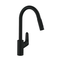 Hansgrohe Focus M41 drezová batéria s vyťahovacou spŕškou, 2 prúdy matná čierna 31815670