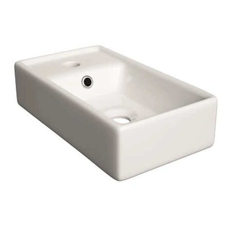 Umývadlo Naturel Stilla 40x22 cm biela lesklá STILLA401406