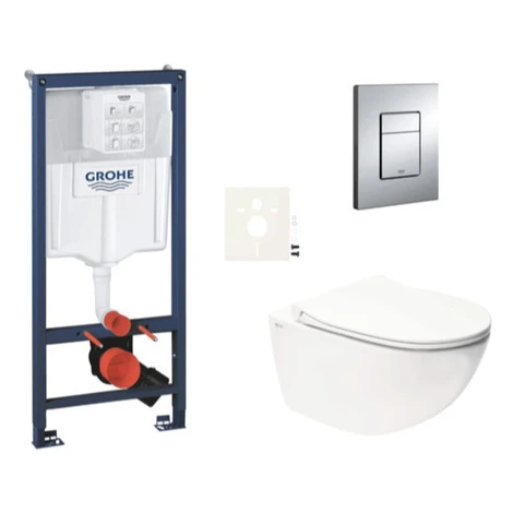 Závesný WC set do ľahkých stien / predstenová montáž SAT Infinitio SIKOGRSIN11E GROHE