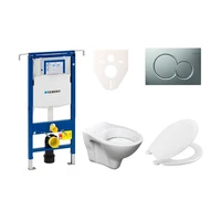 Cenovo zvýhodnený závesný WC set Geberit do ľahkých stien / predstenová montáž + WC Ceramia S-Li