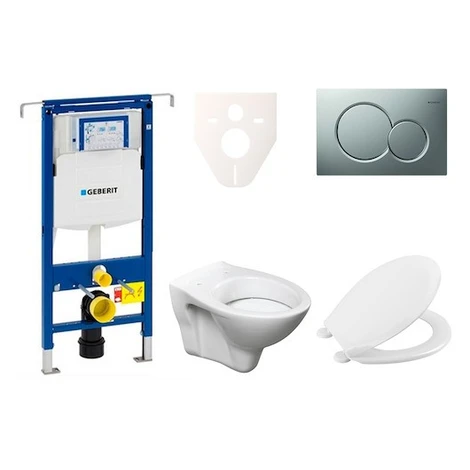 Cenovo zvýhodnený závesný WC set Geberit do ľahkých stien / predstenová montáž + WC Ceramia S-Li