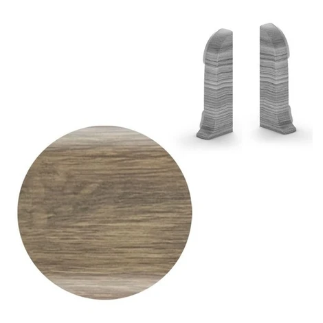 Koncovka k soklu Naturel dub Wellington , PVC dĺžka 0,5 cm, výška hrany 56 mm, NATNGTK97