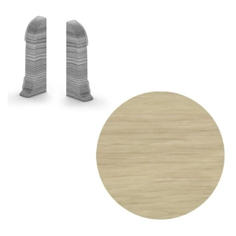 Koncovka k soklu Naturel dub unikát , PVC dĺžka 0,5 cm, výška hrany 56 mm, NATNGTKR1