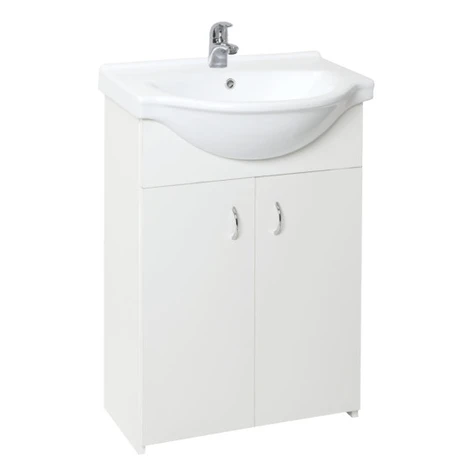 Kúpeľňová skrinka s umývadlom Multi Simple 55,5x42,4 cm biela SIMPLE55WH