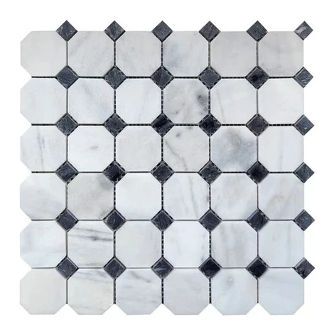 Kamenná mozaika Premium Mosaic Stone calacatta 30x30 cm leštěná STMOSOCTACA