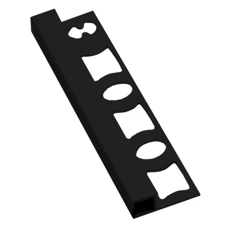 Lišta ukončovací "hranatá" Profil-EU čierna, PVC, dĺžka 250 cm, výška hrany 8 mm, LH8250C