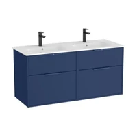 Roca Optica kúpeľňová skrinka s dvojumývadlom 120x58x45,5 cm modrá mat OPT1202ZM