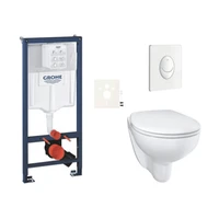 Závesný WC set do ľahkých stien / predstenová montáž GROHE Bau Ceramic SIKOGRSBAUSASH0