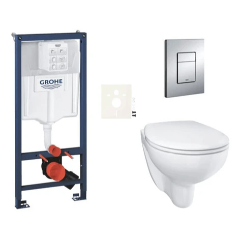 Závesný WC set do ľahkých stien / predstenová montáž GROHE Bau Ceramic SIKOGRSBAUE
