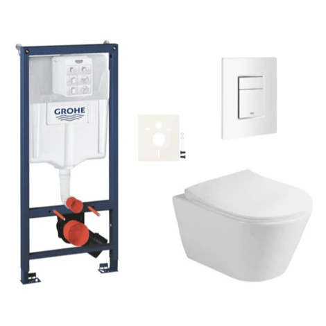 Závesný WC set do ľahkých stien / predstenová montáž Glacera Ava SIKOGRSAVASCSH0 GROHE