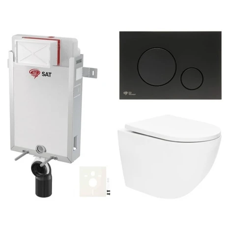 Závesný WC set na zamurovanie SAT SIKOSZTOR6768
