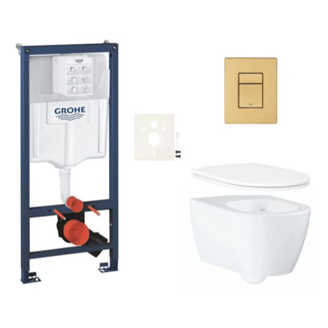 Závesný WC set do ľahkých stien / predstenová montáž GROHE Essence SIKOGRSESSCGN0