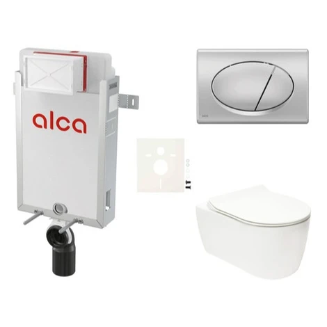 Cenovo zvýhodnený závesný WC set Alca na zamurovanie + WC Glacera Alfa SIKOAA3