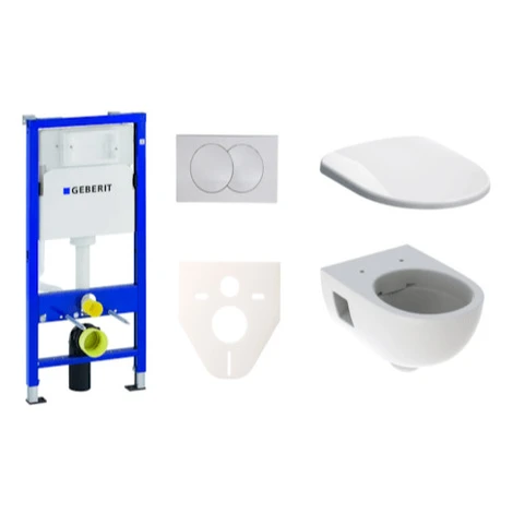 Cenovo zvýhodnený závesný WC set Geberit do ľahkých stien / predstenová montáž + WC Geberit Seln