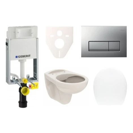 Cenovo zvýhodnený závesný WC set Geberit na zamurovanie + WC Ceramia S-Line SIKOGE1U8