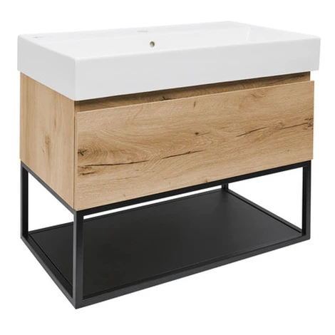 Kúpeľňová skrinka s umývadlom SAT B-WAY 59x30x45 cm dub matný BWAY60OAKFU2
