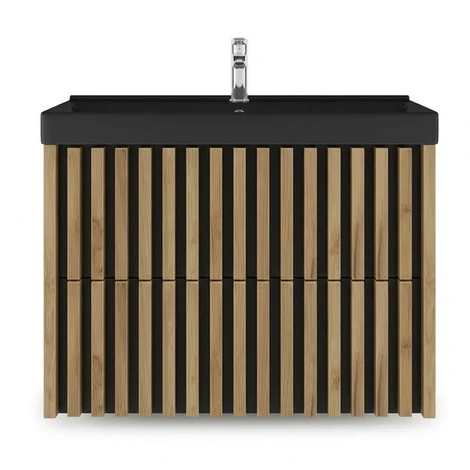 Kúpeľňová skrinka s umývadlom SAT Delano 80x46 cm dub mat DELANO80ZDCUMB